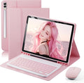 Keyboard Case for Samsung Galaxy Tab S11 Ultra / S10 Ultra / S9 Ultra / S8 Ultra 14.6 inch Cover - Detachable Magnetic Keyboard with S Pen Holder with Mouse - Pink