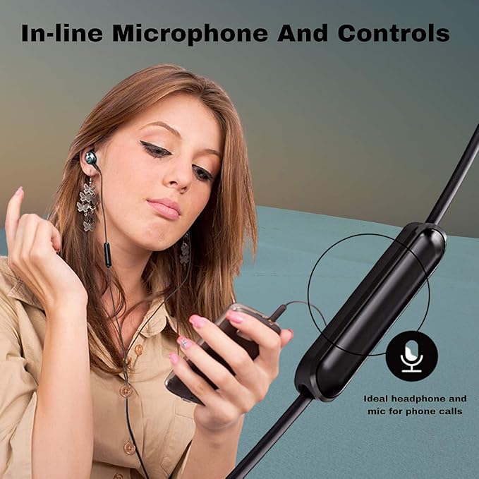 Philips Pro Wired Earbuds with Microphone Hi-Res Audio Earphones with Cord Lightweight and Comfortable Wired in Ear Headphones with Mic Powerful and Clear Sound for All Your Audio Experiences
