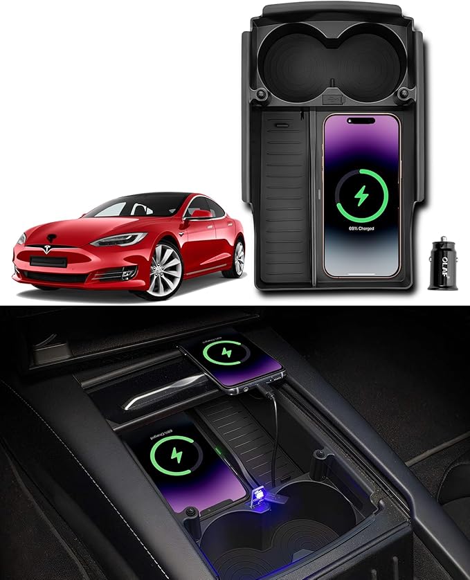 CARxion® for Model S &amp Model X Wireless Charger (2016-2019 OEM Car Accessories)