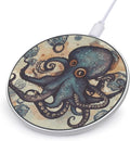 Retro Octopus Wireless Charger Fast Wireless Charging Pad with USB Cable 10W Anti-Slip Magnetic Wireless Charger Portable Slim Charger Puck Travel Charging Station