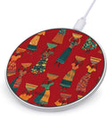 African Tradition Women Dance Phone Charger Magnetic Charging Pad Anti-Slip with USB Cable