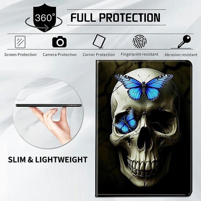 Blus Butterflies Skull