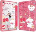 Mektron for 11th Generation iPad 11-inch A16 chip 2025 Cover with Pencil Holder Fit 10th Generation iPad 10.9-inch A14 chip 2022 Shockproof Clear Shell Cute Puppy-Red