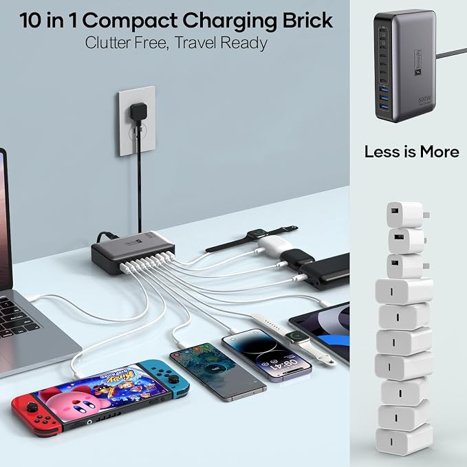Flat Charger 500W Black