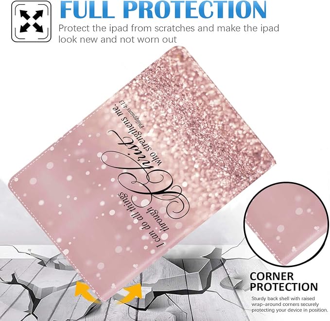 Bible Verse Pink Glitter Phil 4-13