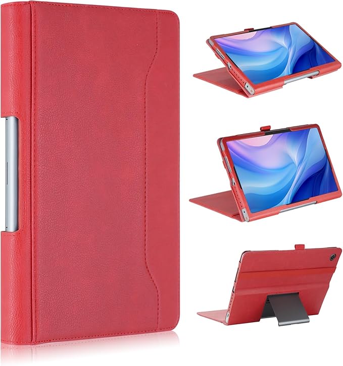 Case Compatible with Lenovo Tab Plus 11.5 inch Tablet PU Leather Business Cover for Pad Studio (TB351FU) Folding Stand CoverRed
