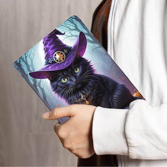 Black Cat Wearing Witch Hat