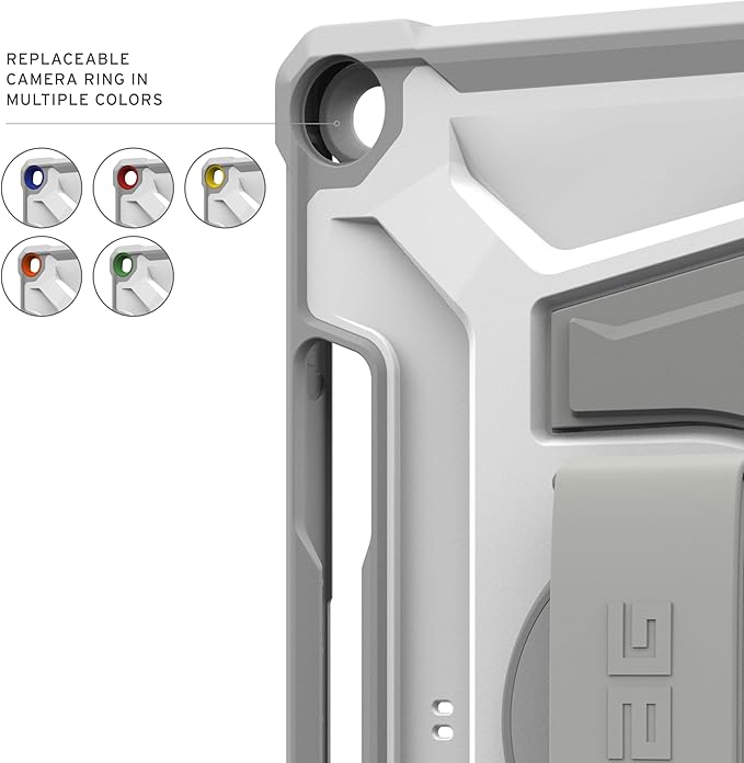 URBAN ARMOR GEAR UAG Designed for Microsoft Surface Pro 1st Edition 12 Case - Rugged Protective Cover with Multi-Angle Kickstand Pen Holder Hand Strap &amp Shoulder Strap Plasma Healthcare White/Gr