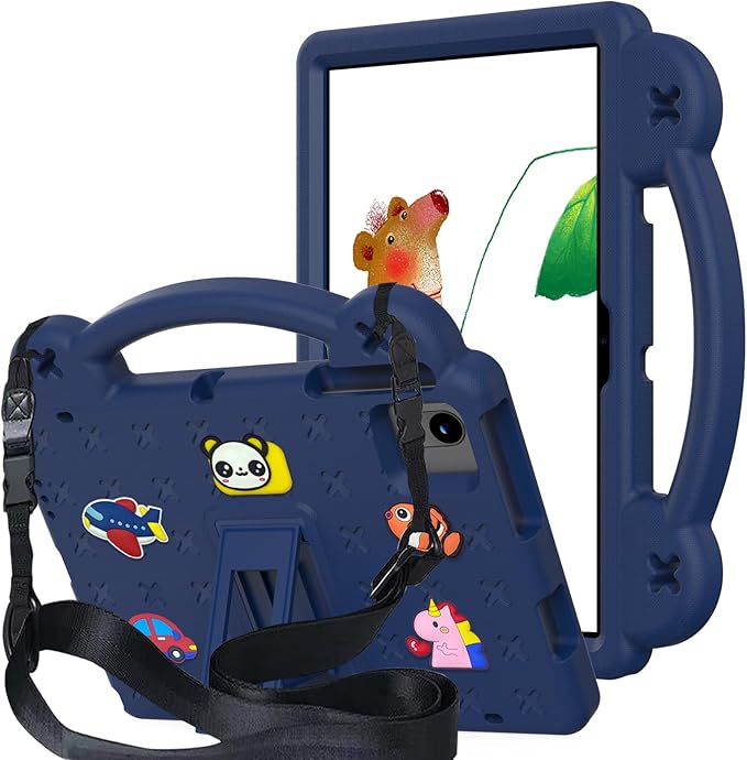 for Revvl Tab 2 Case 10.1 inch 2025 Kids EVA Tablet Cover with Strap Stand Handle for Tmobile Revvl Tab 2 5G Case Navy