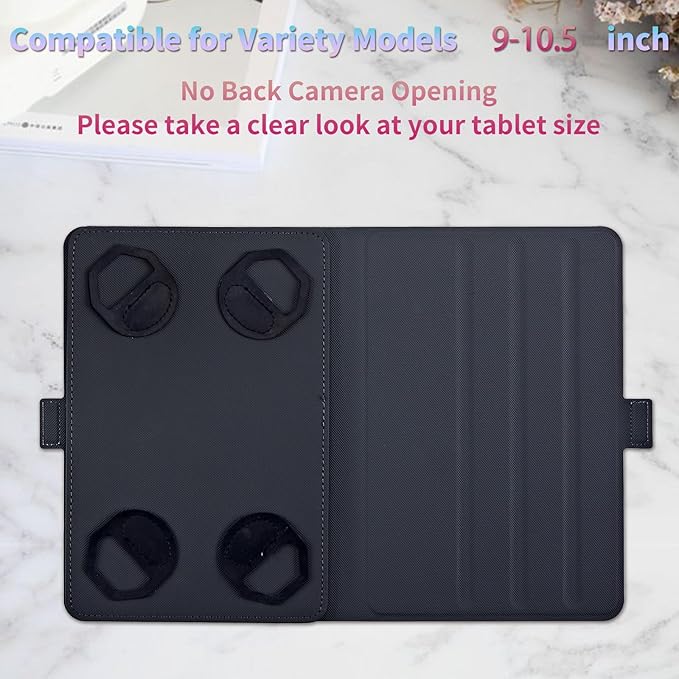 Universal Case for 2024 10 Inch Android 14 Tablets with Octa-Core Lightweight Flip Stand and Adjustable Protective Cover Case for 9 - 10.5 Touchscreen Tablet Dinosaur