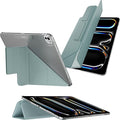 MAGEASY Case for iPad Pro 13 - Folio Case with Multi-fold Multi-Angle Stand Apple Pencil Holder Stain-Resistant Compatible with iPad Pro 13'' (2024 M4) - Facet | Exquisite Blue
