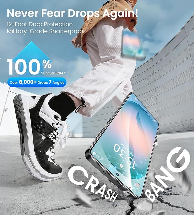 Uyiton UnBreak-Glass for Samsung Galaxy S26 Plus Screen Protector [Ultrasonic Fingerprint Support][Auto-Alignment Frame] Scratch-Resistant Bubble-Free S26 Plus Screen Protector 3 Pack