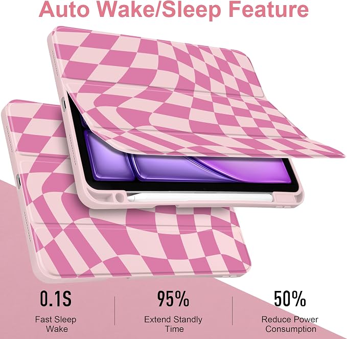 Pink Wavy Checker
