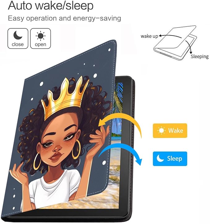 African American Girl Wearing Crown