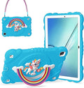 XZC Case for Samsung Galaxy Tab A8 10.5 inch (SM-X205N/X200N/X207) 2021/2022 Unicorn Heavy Duty Shockproof Protective Cover with Adjustable Shoulder Strap (Light Blue)