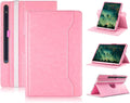 Case Compatible with Tablet Samsung Galaxy Tab S9 FE Plus S9 Plus S8 Plus S7 FE S7 Plus 12.4 InchCover 360° Rotating Stand PU Leather for Galaxy Tab S9 FE+ S9 + S8+ S7+ 12.4Pink