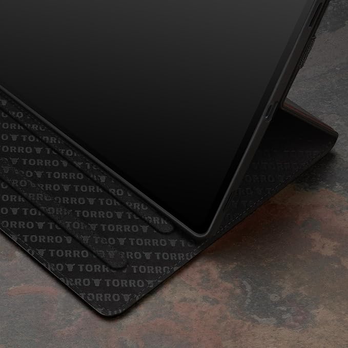 TORRO Leather Case Compatible with Samsung Galaxy Tab S10/S9 Ultra – Premium Leather Galaxy Tab S10/S9 Ultra 2023 Case with Stand Function and Auto Wake/Sleep (Black)