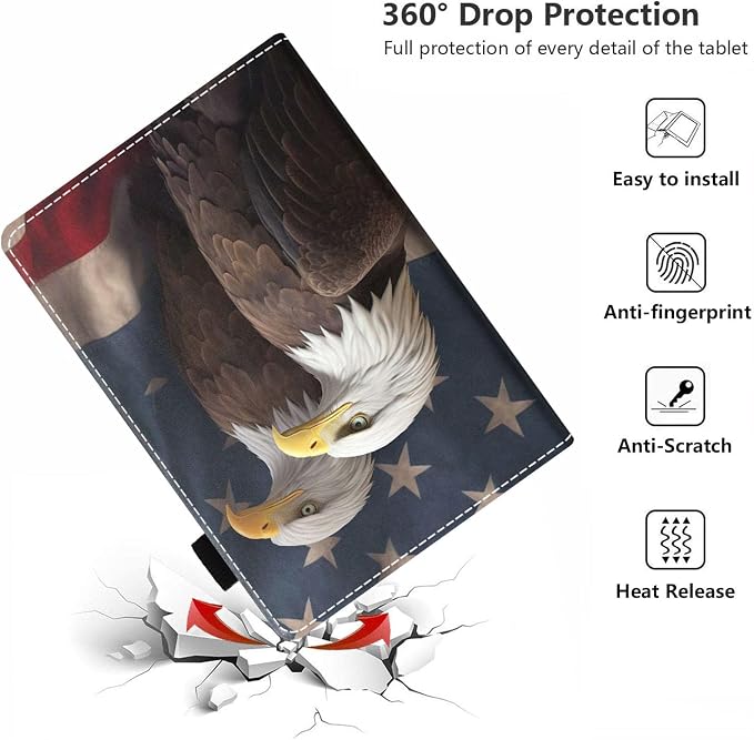 Bald Eagle with American Flag
