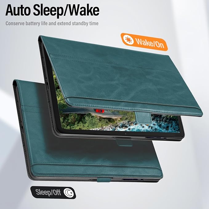 Case for Samsung Galaxy Tab A11+/A11 Plus/A9+ Plus 5G Tablet 11 Inch 2026/2023 (SM-X230/X236/X238/X210/X216/X218u) with PocketMagnetic ClosureMulti Angle CoverAuto Sleep/WakeLake Blue