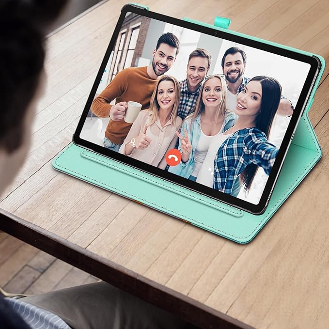 Fintie Case for Samsung Galaxy Tab S10+/ S9+/ S8+/ S7 FE/ S7+ 12.4 Inch Multi-Angle Viewing Protective Cover with Pocket Auto Sleep/Wake Emerald