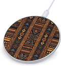 Traditional African Design Pattern Wireless Charger Fast Wireless Charging Pad with USB Cable 10W Anti-Slip Magnetic Wireless Charger Portable Slim Charger Puck Travel Charging Station