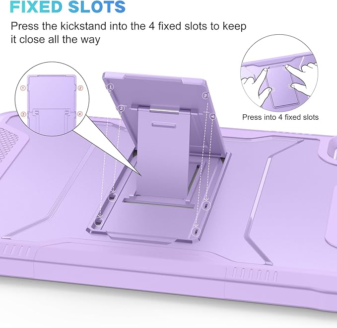 Soke Case for iPad Pro 11 Inch (M5) 2025/ (M4) 2024 with Built-in Screen Protector &amp Kickstand Rugged Full Body Heavy Duty Protective Cover with Pencil Holder - Violet
