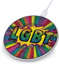 LGBT Rainbow Comic Vintage Fast Portable Charger 10W Funny Graphic Phone Charging Pad with USB Cable