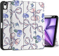 DONGKE for iPad Air 11 Inch Case M4 2026 / M3 2025 / M2 2024 &amp iPad Air 5th 2022 / 4th Gen 2020 10.9 Inch Ultra Thin Soft TPU Back Cover with Pencil Holder Support Auto Wake/Sleep Pansies Flower