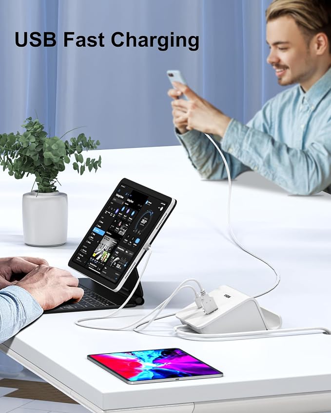 Fast Charging USB-3A3C-White