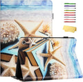 Case for Amazon Kindle Fire Max 11 Tablet (13th Generation2023 Release) 11 with Pencil Holder &amp Folio Stand Magnetic Smart PU Leather Shockproof Cover [Auto Sleep Wake] Beach Starfish