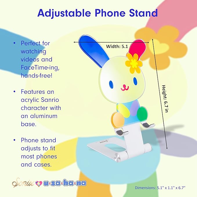 Sonix x Sanrio Character Phone Stand | Adjustable Cell Phone Holder Desk Stand Dock | Floral Usahana