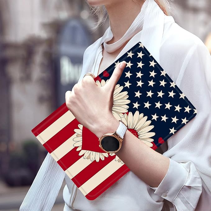 Patriotic USA Flag Daisy Heart