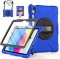 Case for iPad (A16) 11th/10th Generation Case: Protective Cover for iPad 11th Gen 11 Inch 2025 &amp10th Gen 10.9 2022 with Screen Protector- Stand- Shoulder Strap- Handle- Pencil Holder-Black+Blue