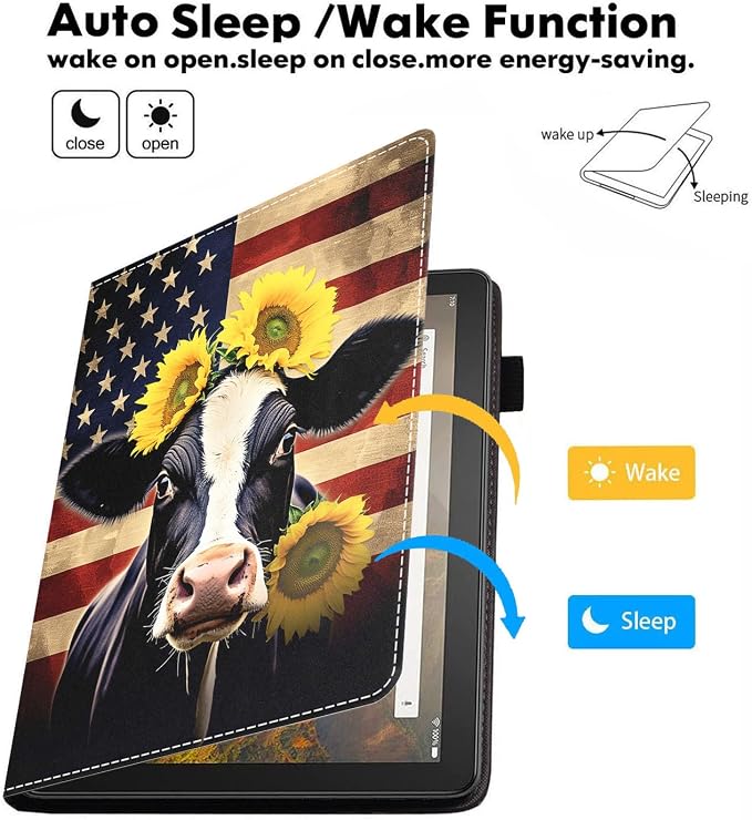 American Flag Cow Sunflower