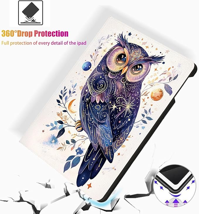 Case for iPad Air 3/Pro Generation (2019/2017) 10.5 Inch iPad CoverAutomatic Wake/SleepAdjustable Stand Protective Cover for Apple iPad 10.5 - Cute Owl