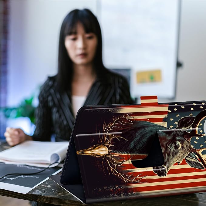 American Flag Deer /Skull