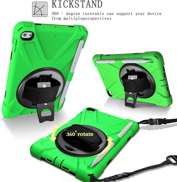 BRAECN iPad mini 5 CaseiPad mini 4 Case Heavy Duty Shockproof Protective Rugged Case with Pencil HolderHand StrapKickstand Shoulder Strap for iPad mini 5th/4th Generation 7.9 Inch for Kids
