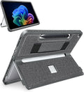 Protective Case for Microsoft Surface Pro 12 inch 2025 | Fall-Resistant Cover with Hand Strap | Compatible with Built-in Kickstand &amp Magnetic Slim Pen Storage &amp Type Cover Keyboard | Gray