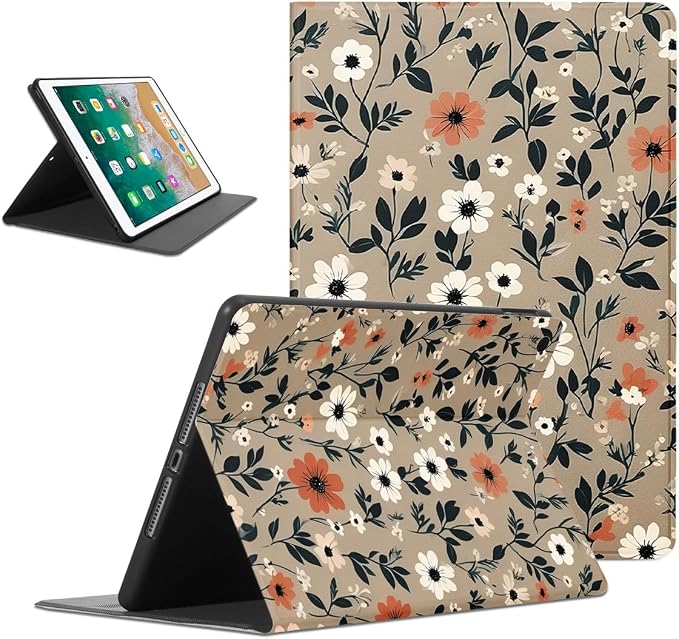 Orange White Floral