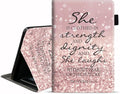 Case for All-New Kindle Fire HD 10/Fire HD 10 Plus Tablet 10.1 inch (11th Generation 2021 Released) - Bible Verse Proverbs 31:25 Design Slim PU Leather Cover with Auto Sleep Wake