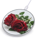 There is Water on The Flower Wireless Charger Fast Wireless Charging Pad with USB Cable 10W Anti-Slip Magnetic Wireless Charger Portable Slim Charger Puck Travel Charging Station