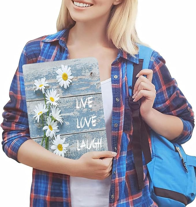 Dreamy Daisy Vintage Wood Board Live Love Laugh