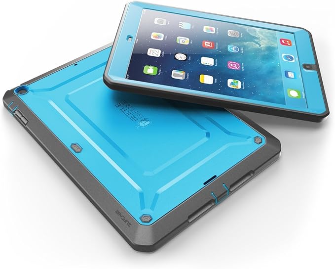 iPad Air Case SUPCASE Heavy Duty Beetle Defense Series Full-Body Rugged Hybrid Protective Case Cover with Built-in Screen Protector for Apple iPad Air (Blue/Black not fit iPad Air 2)