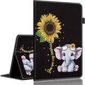 Case for Amazon Kindle Fire HD 8 Tablet 8(12th/10th Generation 2022/2020 Release) &amp HD 8 Plus TabletSlim Fit Foldable Standing Cover Case with Auto Sleep/WakeCute Elephant and Sunflower