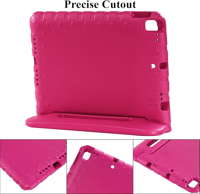 Kids Case for iPad Pro 10.5 2017 &amp iPad Air 3rd Gen 10.5 inch 2019 with Rotating Handle/Stand Soft Shockproof EVA Drop Proof Lightweight Kids Girl Boy Kickstand Protective CoverRose