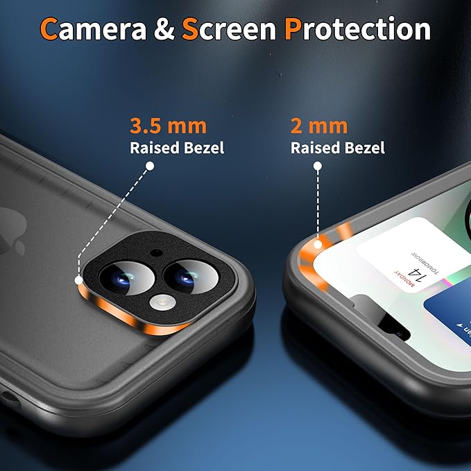 Cozycase for iPhone 14 Waterproof Shockproof Dustproof Case - Heavy Duty/360 Full Body/Military Grade/Protective/Rugged 【8FT Drop Proof | IP68 Underwater】 Built in Screen/Camera Protector with Lanyard