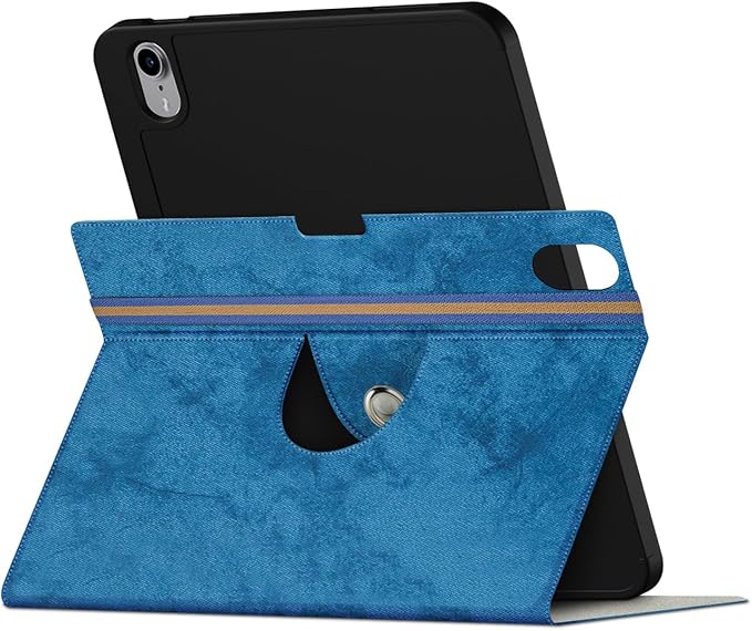 for iPad 10th Generation Case 10.9 Inch 2022 with Pencil HolderModel: A2696 /A2757 / A2777 PU Leather Smart ipad 11inch A16 Cover Auto Sleep/WakeDark Blue