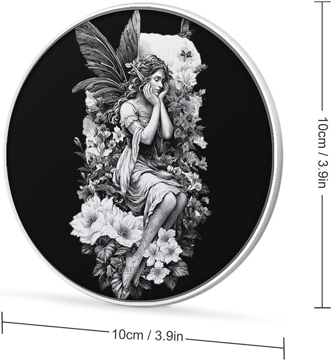Elfs Fairys Butterflys Florals Phone Charger Magnetic Charging Pad Anti-Slip with USB Cable