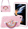 XZC Case for Samsung Galaxy Tab A9+/ A9 Plus Case 11 2023 (SM-X210/X216/X218) Unicorn Heavy Duty Shockproof Protective Case with Stand/Shoulder Strap for Kids Girls Women (Pink)