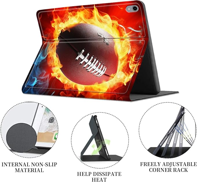 Football Rugby with Fire